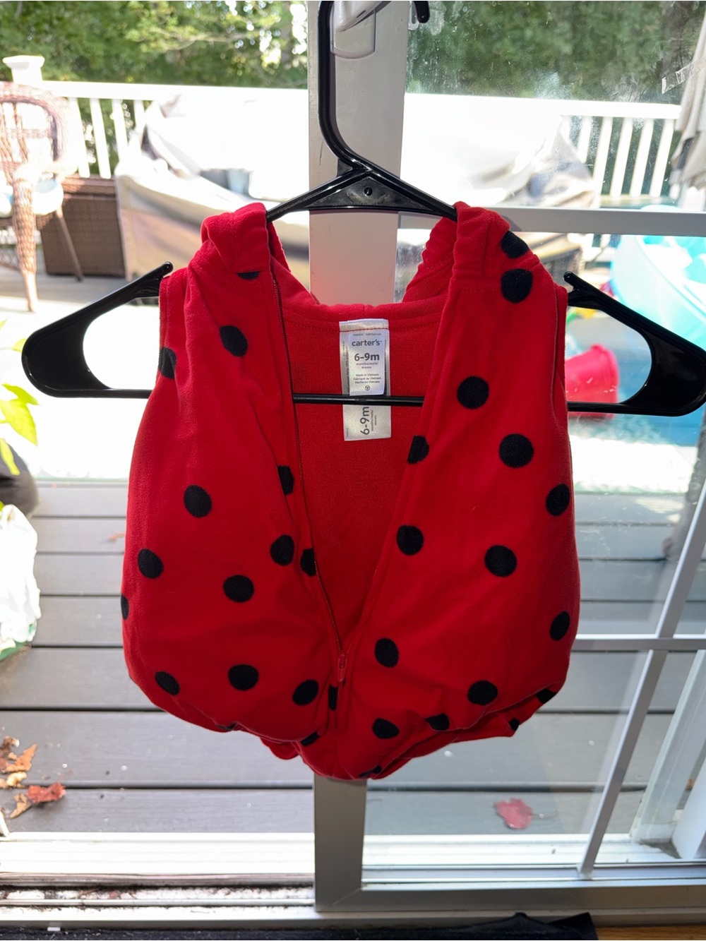 Carter's Ladybug Fleece One-Piece costume with zipper and hood